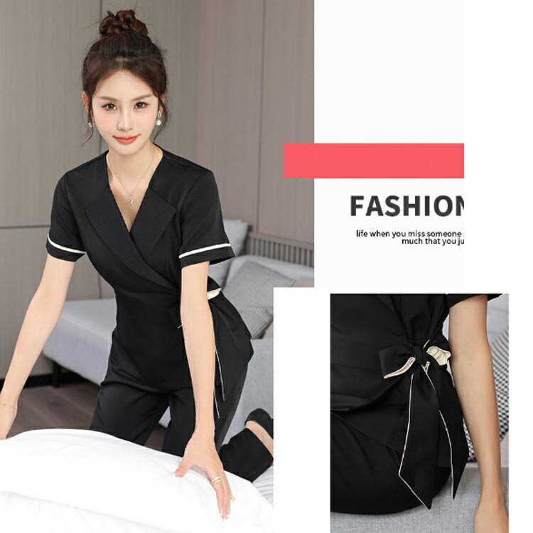 ユニフォーム エステ 美容院 制服 クリニック レディース パンツ セットアップ 半...