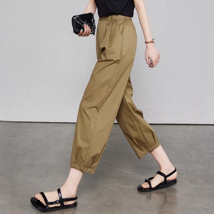 八分丈 9分丈 サルエルパンツ ワイドパンツ レディース ガウチョパンツ 綿 パンツ 夏 ボトムス 春 ゆったり 後ろウエストゴム スラックス パンツ 無地 大人 体型カバー 通勤 着痩せ