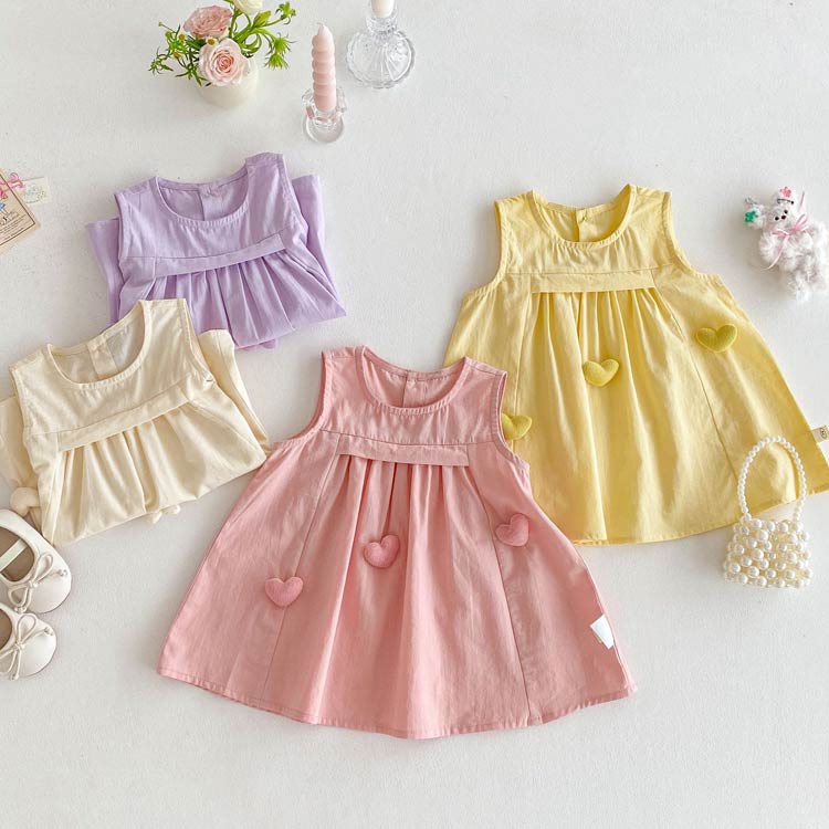 キッズ ノースリーブワンピース 子供 キッズ ワンピース 女の子 ワンピース サマー...