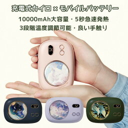 電気カイロ 10000mAh 大容量 充電式カイロ レトロ オシャレ ハンドウォーマー 5秒速熱 モバイルバッテリー　USB充電式 52℃恒温 繰り返し使えるカイロ