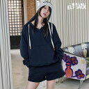 送料無料 ELFSACK パーカー ショートパンツ 2点 セット フード付き レトロ ゆったり レディース エルフサック ギャル Y2K ブランド 秋 冬 きれ...