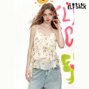 送料無料 ELFSACK キャミソール インナー 肌着 苺柄 プリント Vネック レディース エルフサック ストリート Y2K ブランド 春 夏 おしゃれ 可愛い カジュアル 体型カバー 30代 40代 50代 韓国 ファッション 個性的 派手