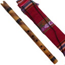 ケーナ 民族楽器 QU-025L フォルクローレ楽器 フォルクローレ音楽 アンデス楽器 伝統楽器 女性最適 竹 焼き柄 ペルー