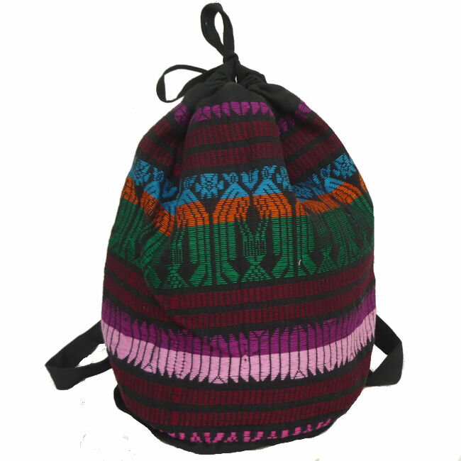 グアテマラ GU-024-05 ディバッグ バッグ 民族織物 伝統織物 手織り リュック 子供用 リュックサック 綿 フォルクローレ衣装 アウトレット