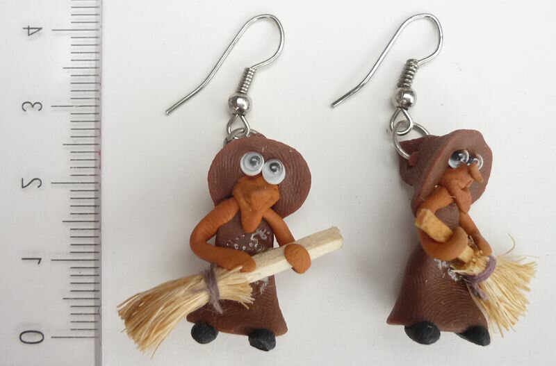 魔女 妖精 開運 PI-015-10 フェアリー ピアス ほうき付き アンデス ペルー フォルクローレ衣装 フォルクローレ音楽 民族商品