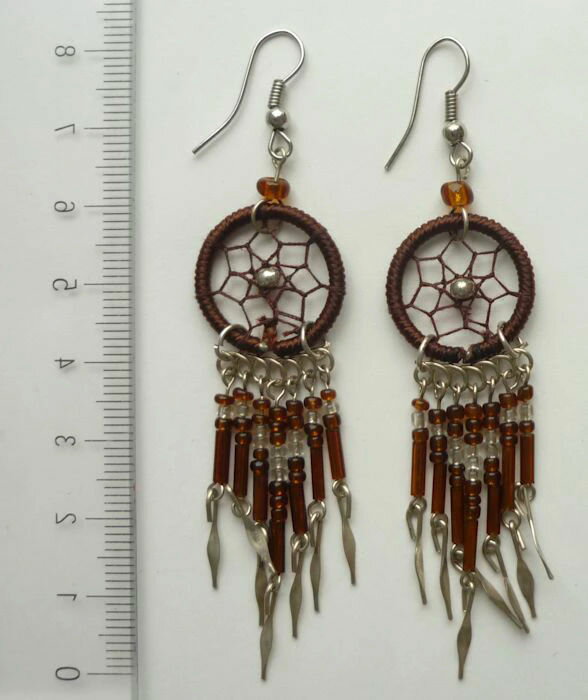 ドリームキャッチャー ピアス PI-014-23 伝統商品 民族商品 ネイティブ アメリカン 開運 お守り フォルクローレ衣装 フォルクローレ音楽 ドリームキャッチャー