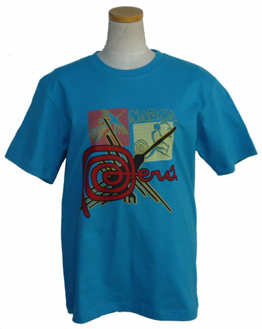 Rakuten - Tシャツ 綿100％ TC-210-05 ナスカ地上絵 アンデス インカ インディオ アルパカ ナスカ 鳥 綺麗 可愛い ペルー フォルクローレ アルパカ