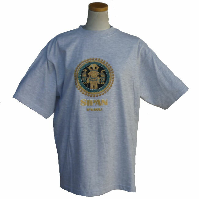 Rakuten - 送料無料 Tシャツ TC-GR-11 グレー 高品質 民族柄 伝統柄 ペルー ナスカ地上絵 アンデス インカ アウトレット 安価
