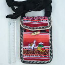 ペルー ミニショルダーバッグ AB-043-05 スマホケース 民族織物 マンタ 伝統織物 インカ アンデス クスコ 綺麗 アルパカ 刺&#32353;