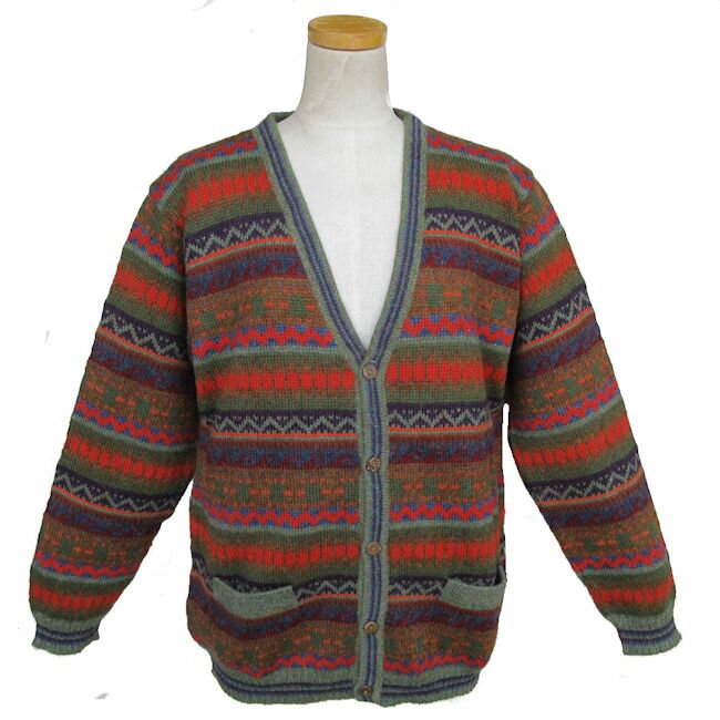 アルパカ100％ Vネック 男性 カーディガン ALCA-039 セーター ペルー アンデス ソフト インカ フォルクローレ