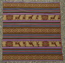 ペルー アンデス 民族織物　マンタ　インカ柄　民族衣装　インディオ　アルパカ柄　フォルクローレ衣装　大型 MA-300