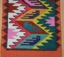 草木染め等　壁掛け　手織り 音族織物 ペルー テーブルクロス　アンデス手織りT-07 2