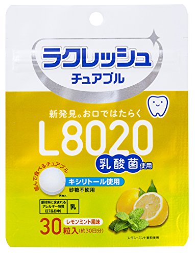 ジェクス レモンミント風味ラクレッシュ オーラル用 チュアブルタイプ L8020乳酸菌 いつでも簡単 食べられる 30粒