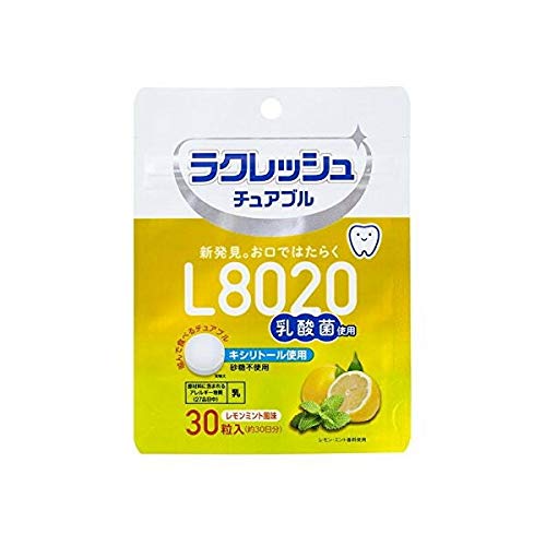 《セット販売》　ジェクス L8020乳酸菌 ラクレッシュ チュアブル レモンミント風味 約30日分 (1000mg×30粒)×3個セット