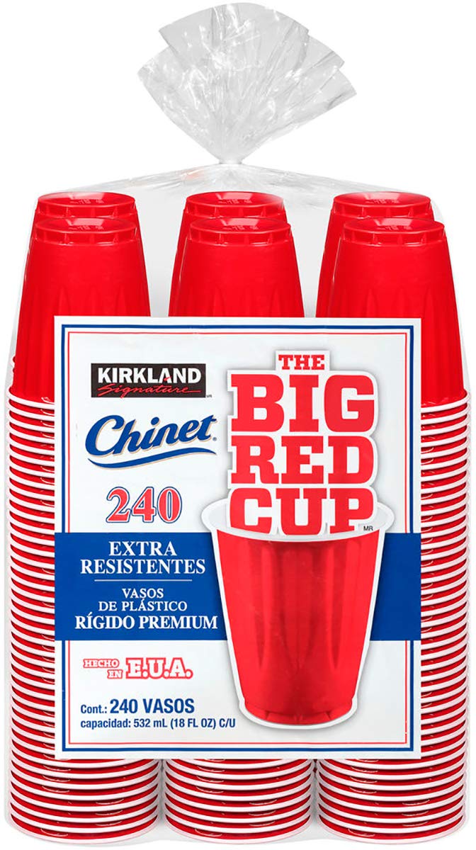 カークランド(Kirkland) 使い捨てカップ マルチ 532ml 240個入 レッドカップ 532ml 240個入 プラスティックカップ 1193444