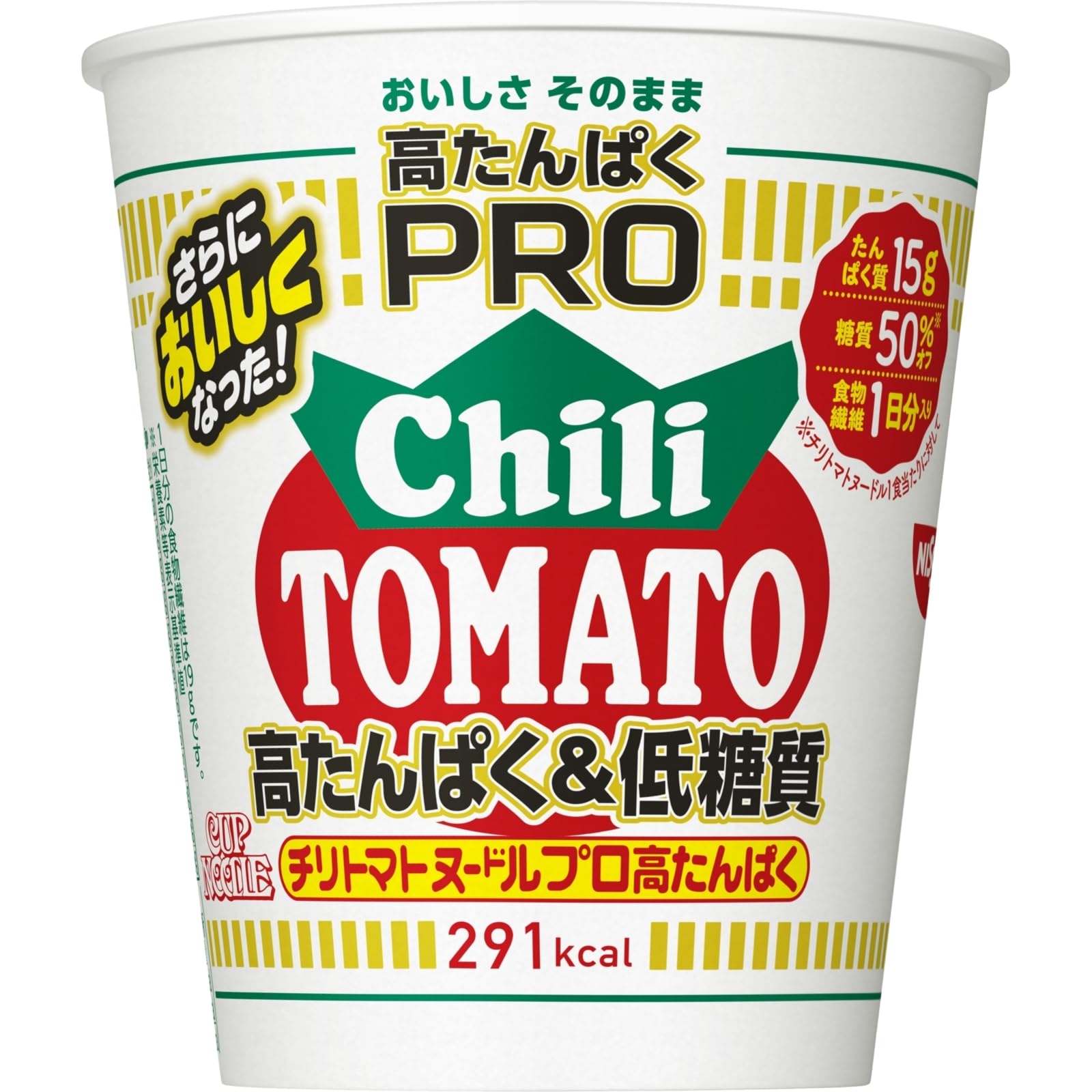 日清食品 カップヌードルPRO 高たんぱく低糖質 チリトマトヌードル [1日分の食物繊維入り] カップ麺 79g×12個のサムネイル