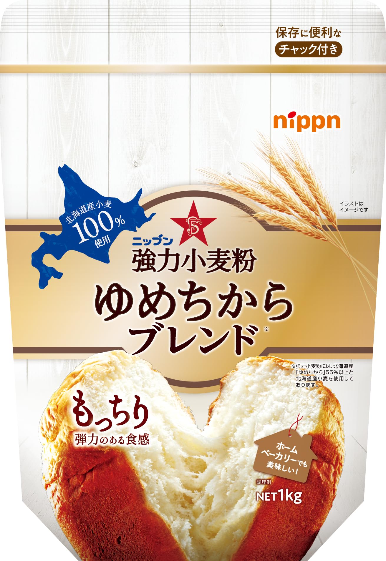 Nippn ニップン 強力小麦粉 ゆめちからブレンド 1kg ×6袋