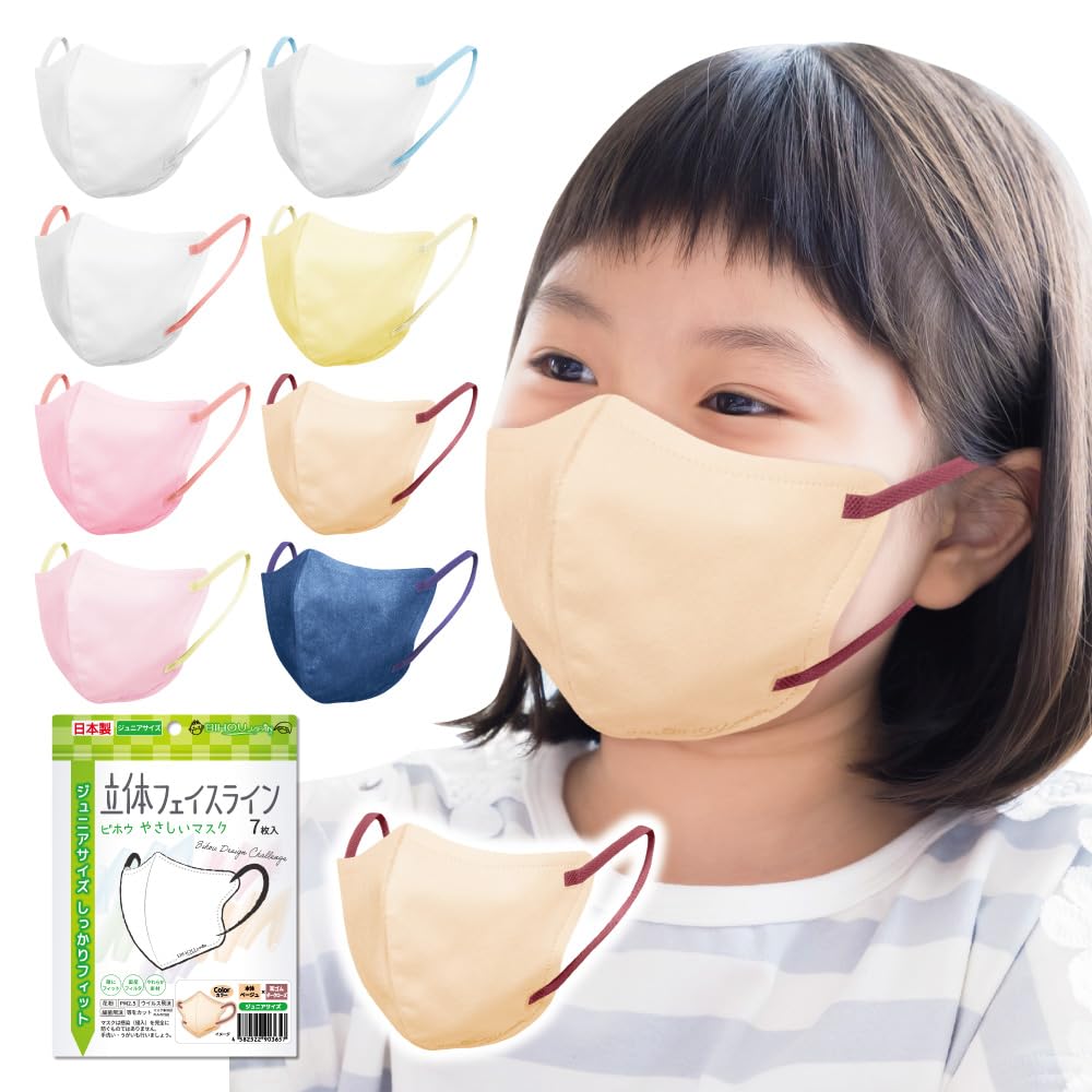 ビホウマスク 安心の日本製 自社製の国産高機能フィルタ使用! 幼児から小学校低学年のお子様に最適なジ..