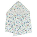 クールフードポンチョ アクアフラワー アイボリー UVカット90%以上 抗菌防臭 47×150(cm)