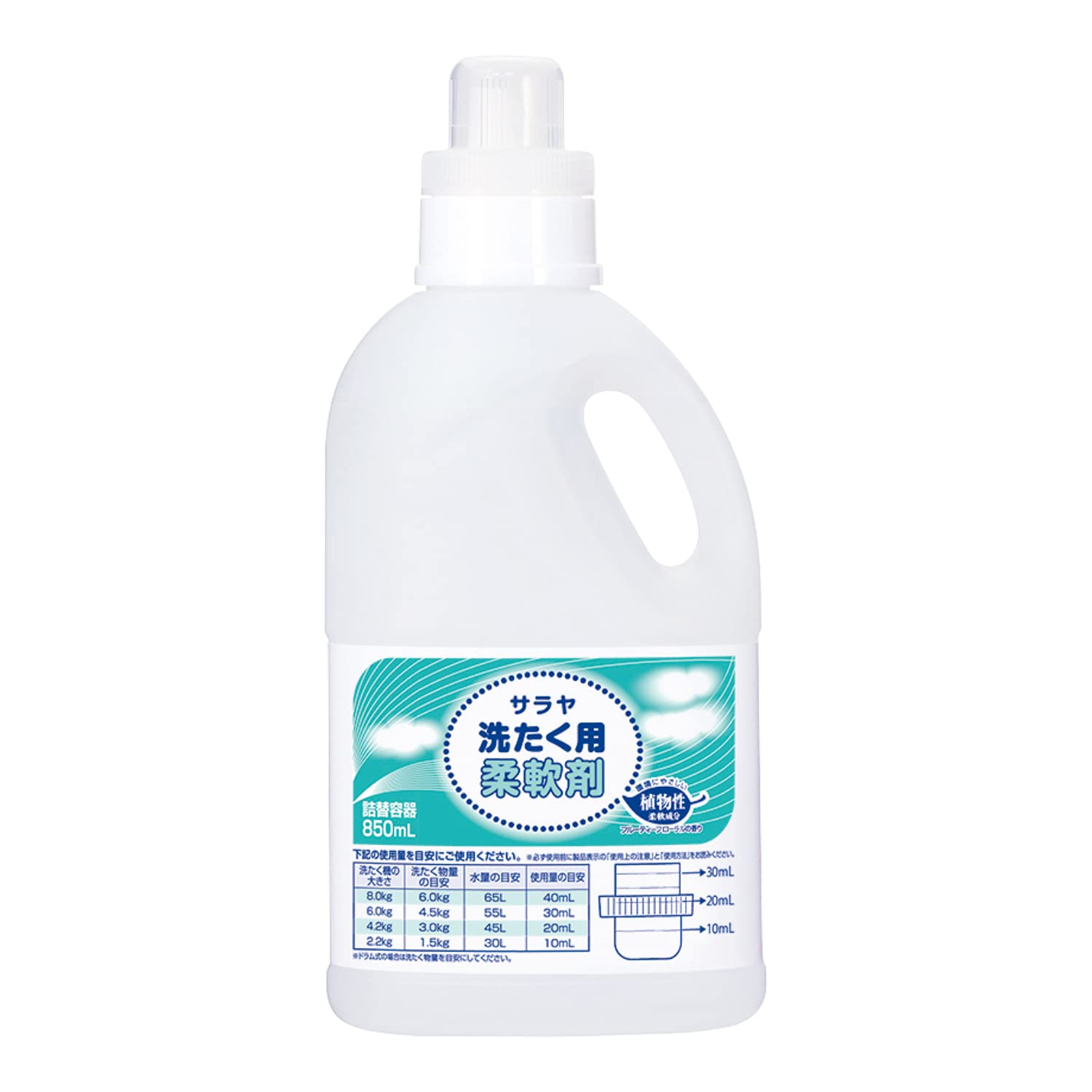 サラヤ 洗たく用柔軟剤用 詰替ボトル 850mL 空容器 51689