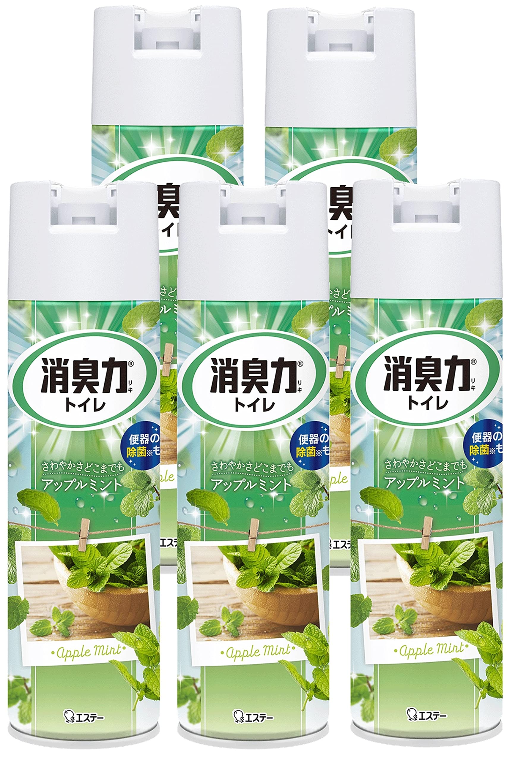 消臭力 [まとめ買い] トイレ用 スプレー アップルミント 365mL×5個 トイレの消臭力スプレー トイレ 消臭剤 消臭 芳香剤 消臭スプレー