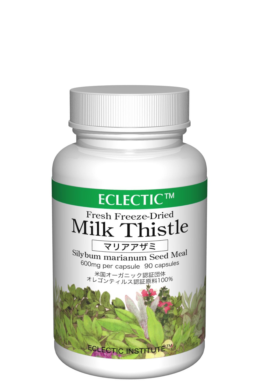 エクレクティック マリアアザミ (ミルクシスル、ノゲシ) 600mg×90カプセル e174(4)