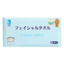 ITO フェイシャルタオル (単品) 60枚入 クレンジングタオル コットンタオル 使い捨てタオル フェイスタオル ITOオリジナル鮫小紋エンボス