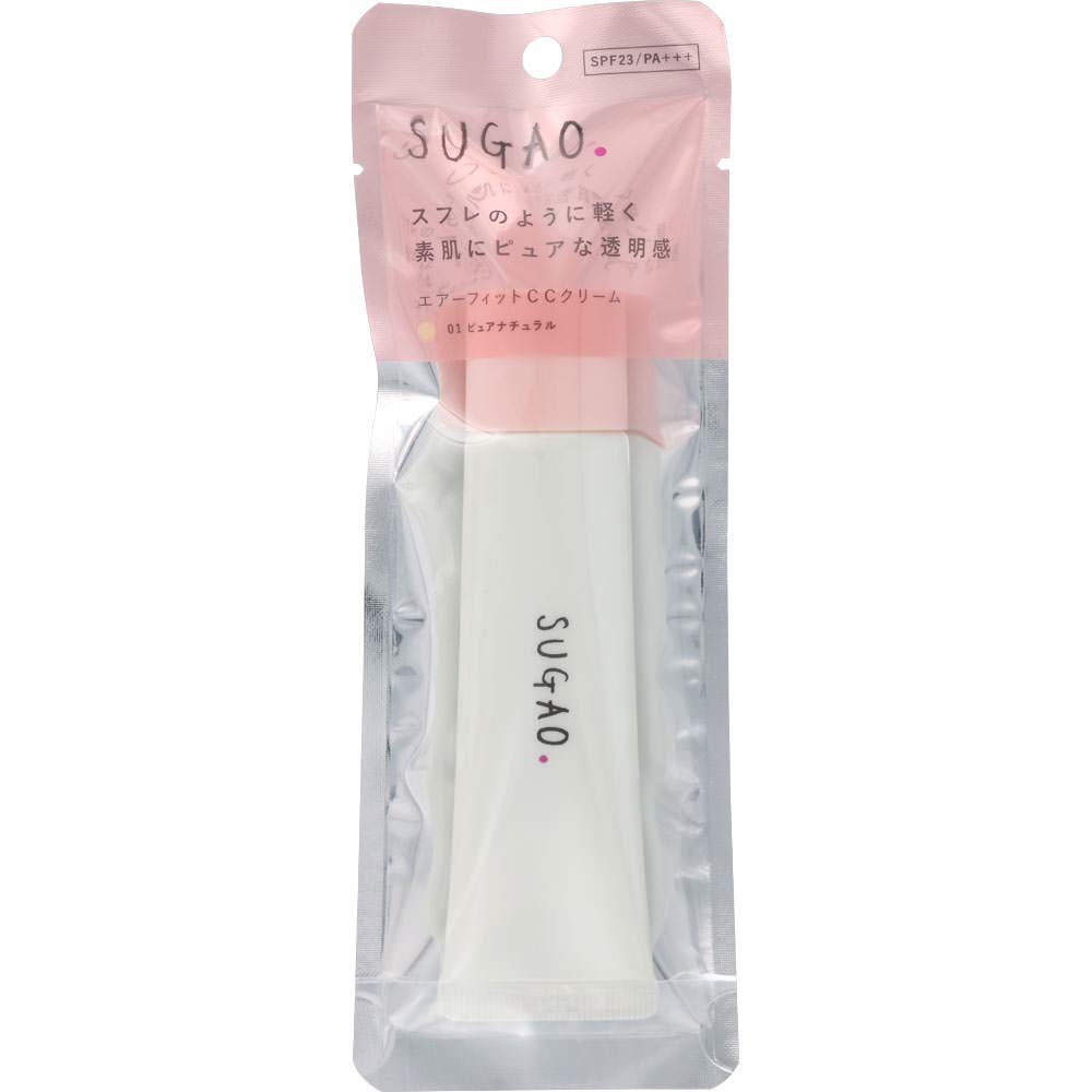 スガオ(SUGAO) ピュアな透明感 エアーフィットCCクリームスムース ピュアナチュラル(明るい肌色) SPF23/PA+++ (化粧下地・ファンデーション) 25gのサムネイル