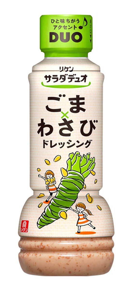 リケン 理研ビタミン サラダデュオ ごまわさびドレッシング 300ml ×3個のサムネイル