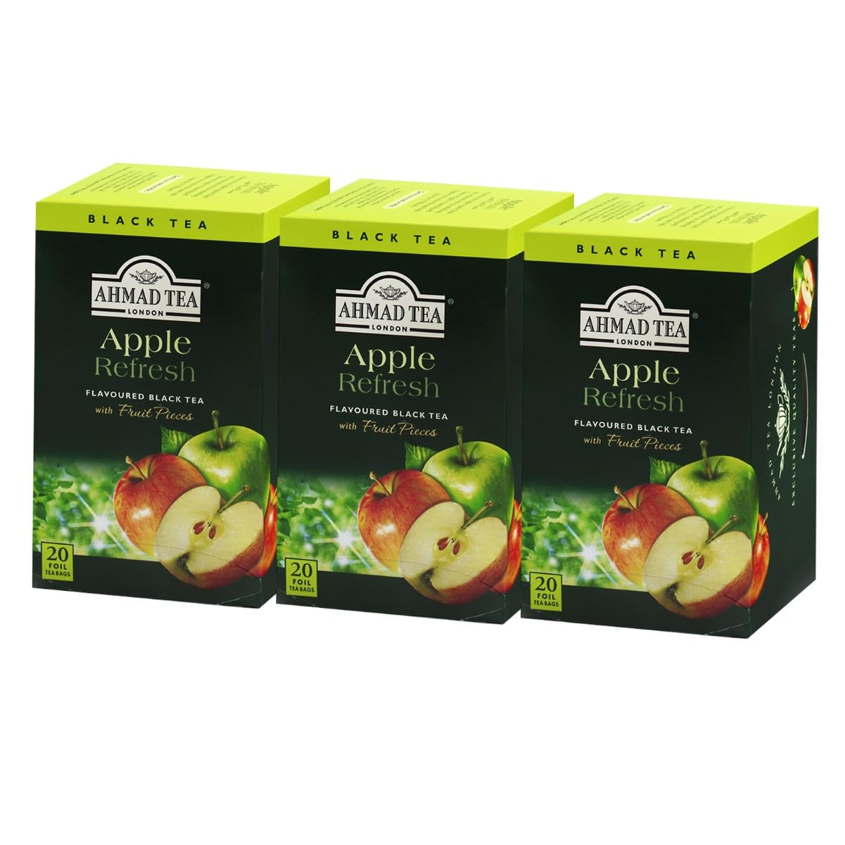 AHMAD TEA (アーマッドティー) アップル ティーバッグ 個包装 20袋×3個 [フルーツティー 紅茶 ]