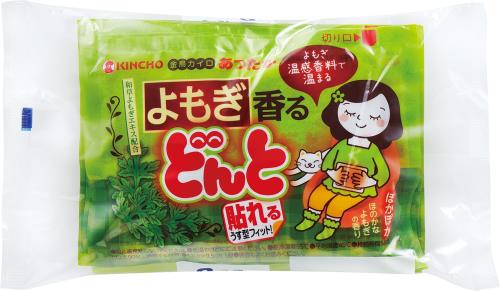 大日本除虫菊 キンチョウ KINCHO 香るどんと 薄型貼るカイロ 機能性温感香料 和草よもぎエキス配合 8個