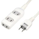 エルパ (ELPA) EDLPコード付タップ 電源タップ 延長コード 125V 3m 3個口 ホワイト LPT-303N(W)