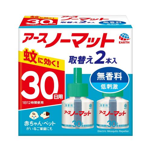 アースノーマット 詰め替え 蚊取り 蚊除け 置き型 無香 30日×2 屋内 屋外 蚊 対策 駆除 虫除け 防除用医薬部外品