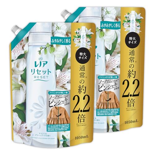 まとめ買い [大容量] レノア リセット 柔軟剤 ヤマユリ＆グリーンブーケ 詰め替え 1,050mL×2袋