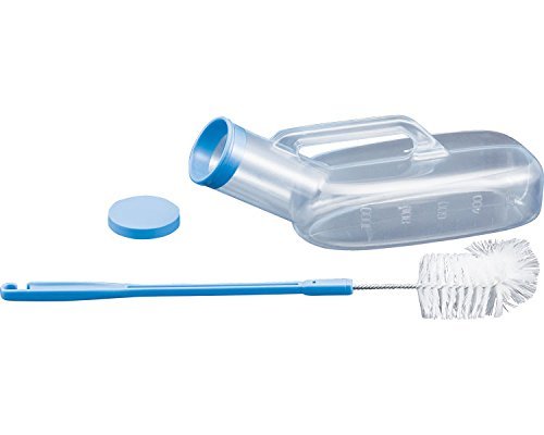 SA透明尿器（洗浄用ブラシ付） 男性用 100230 (浅井商事) (差込便器・尿器類)