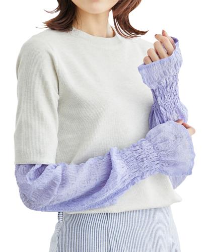 [ロペピクニック] アームカバー 一部店舗 シャーリングカフスアームカバー レディース GII43560 パープ..