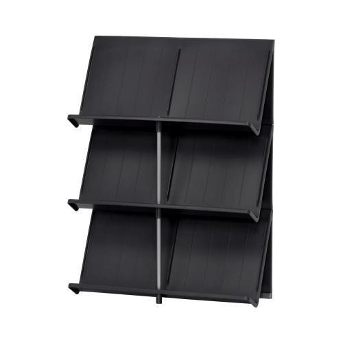 ライクイット(like-it) 靴収納 サッと取り出してすぐおでかけ シューズラック3段 普段履き サンダル 靴収納 奥行スリム 約幅45x奥17.5x高60.5cm ブラック 日本製 リサイクルプラスチック30%以上配合 シューケア用品収納 消臭スプレー