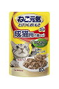 ねこ元気 総合栄養食 パウチ 成猫用(1歳から) ささみ・まぐろ入りかつお 60g×12袋まとめ買い