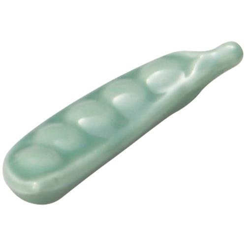 山下工芸 箸置き 白 7.2cm モエギエンドウ箸置 14085210