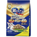 銀のスプーン キャットフード 贅沢素材バラエティ まぐろ・かつお・ささみ・野菜味に天然小魚・かつお節・ほたて味フレーク添え 1.1キログラム (x 1)