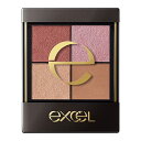 excel(エクセル) リアルクローズシャドウ CX06(バックスリット)ニュアンスカラー アイシャドウパレット 4色カラー 3つの質感(ツヤ・ラメ・マット)