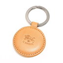 イルビゾンテ IL BISONTE キーリング キーホルダー サークルプレート メンズ レディース レザー ナチュラル SKH182 PO0001 NA178 ...