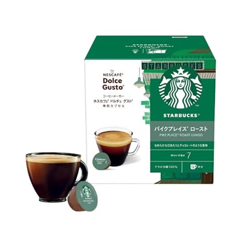 スターバックス パイクプレイス ロースト ネスカフェ ドルチェ グスト 専用カプセル 12P,箱,レギュラーコーヒー,ブラックコーヒー,ポッド