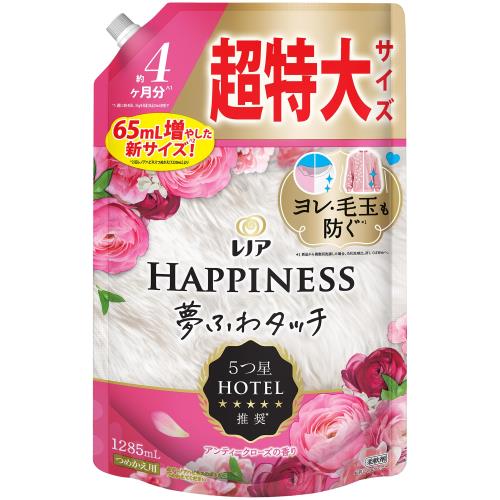 レノア ハピネス 夢ふわタッチ 柔軟剤 アンティークローズ 詰め替え 1,285mL