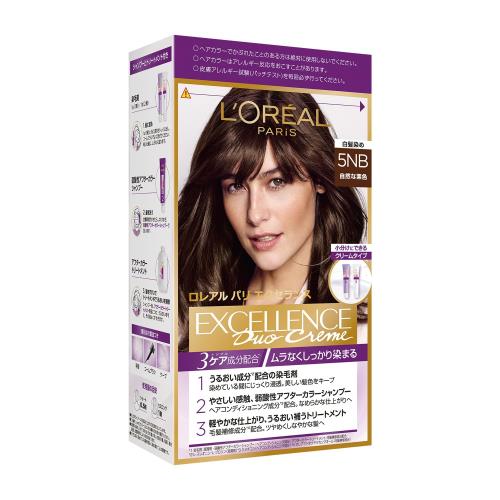 L'Oreal Paris(ロレアルパリ)エクセランス R クリームタイプ 白髪染め ヘアカラー 5NB 自然な栗色医薬部外品