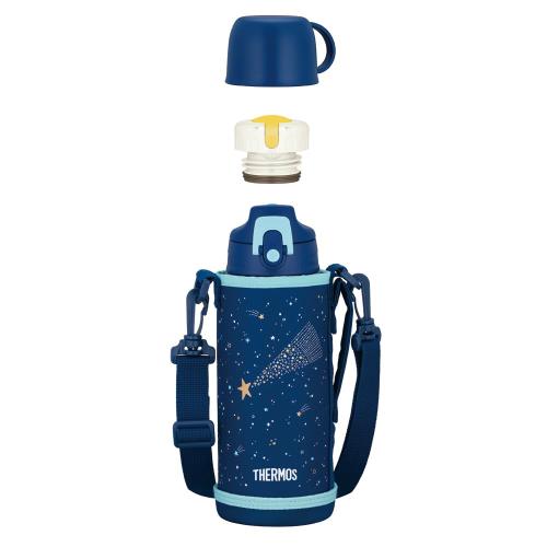 Rakuten - サーモス 水筒 真空断熱2ウェイボトル 0.8L/0.83L ネイビーブルー 直飲み コップ付き 子供用 通園通学 FJJ-802WF NB