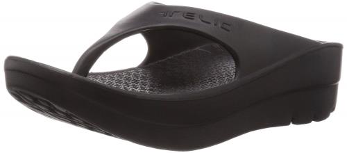 [テリック] トングサンダル 日本正規品 W-FLIPFLOP 快適サンダル リラックスサンダル 下北沢病院推奨 厚底 ブラック 26.5 cm~27.0 cm