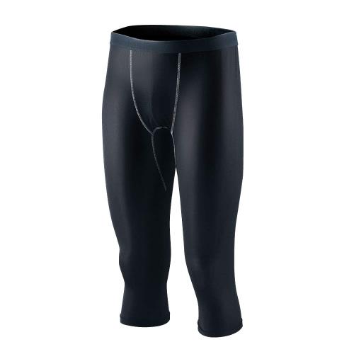 おたふく手袋(Otafuku Glove) 夏用インナー 7分丈パンツ [コンプレッション 接触冷感 UVカット 吸汗速乾 消臭 メンズ] JW-631 ブラック L