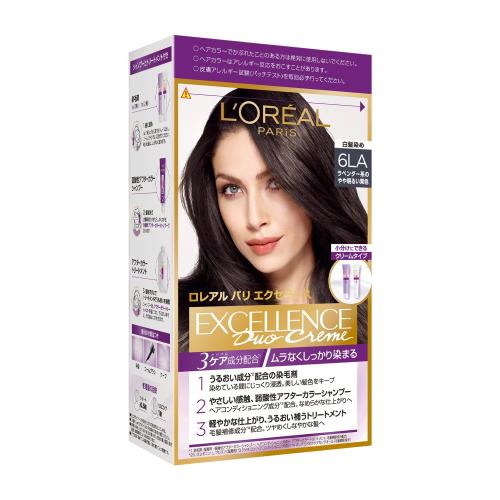 L'Oreal Paris(ロレアルパリ)エクセランス R クリームタイプ 白髪染め ヘアカラー 6LA ラベンダー系のやや明るい栗色本体医薬部外品