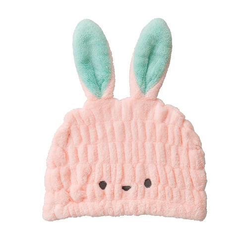 Rakuten - carari(カラリ) タオルキャップ 洗顔 プール お風呂 吸水力[3倍]のマイクロファイバー うさぎ [頭囲44~80cm] 繊維の隙間に素早く吸水 速乾 マシュマロ肌触り ふわふわもちもち キッズキャップ シービージャパン カラリズーイ